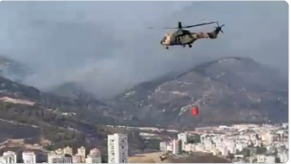 Yangınlarla mücadelede TSK helikopterleri görev başında