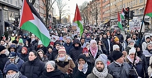 İsveç'te İsrail protestosu: "Soykırımı derhal durdurun!"